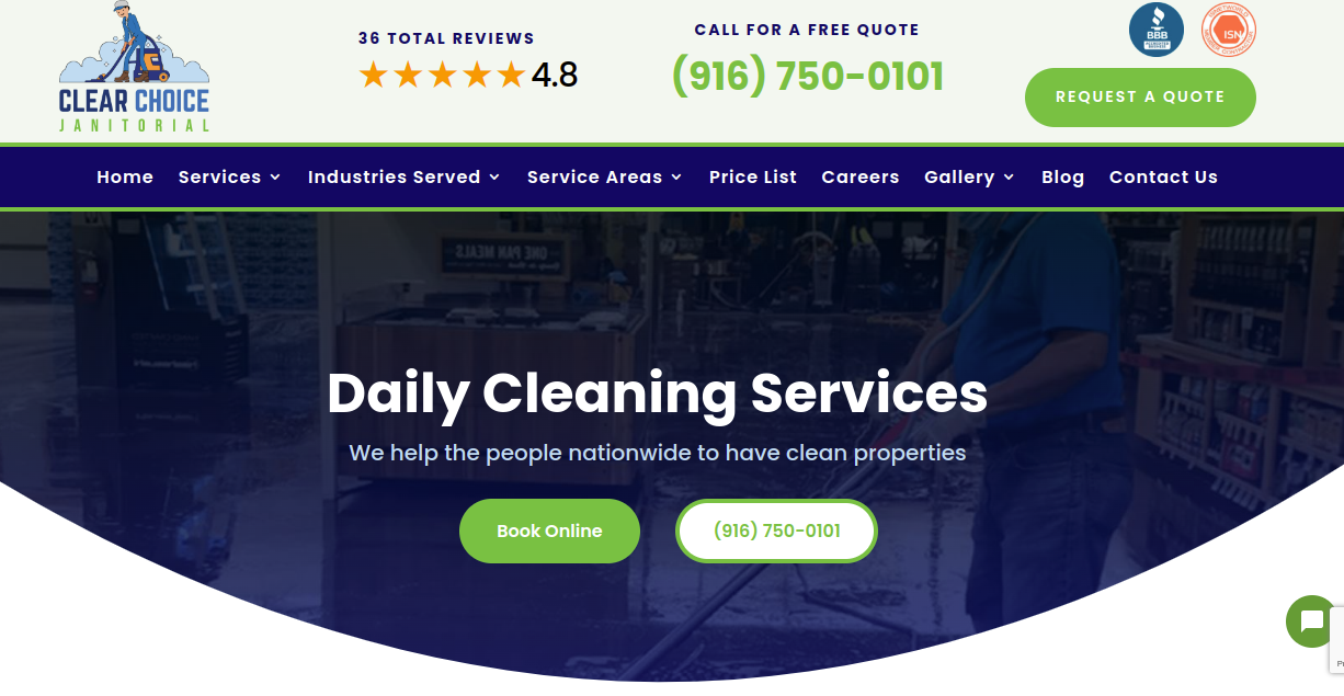 Cleaning Company Website. 
